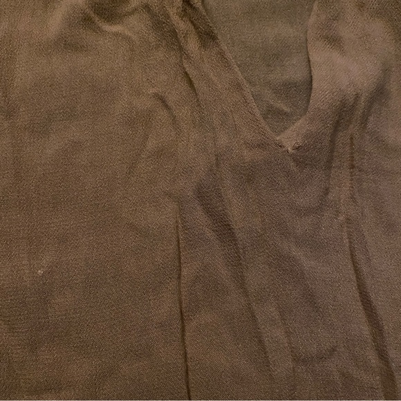 H&M Golden Tan Retro Style 3/4 Sleeve Top - Size 2 - Picture 3 of 4